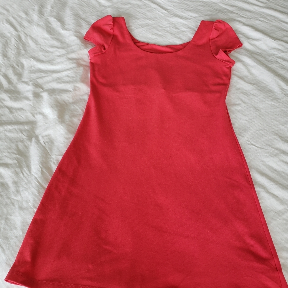 Susana Monaco Cap Sleeves Coral Dress